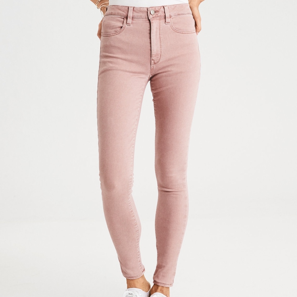 American Eagle Pink Super Stretch Jeggings